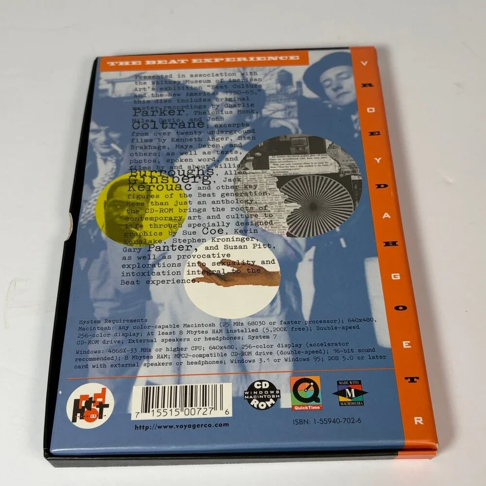 The Beat Experience CD-ROM for Mac & Windows 1999 Multimedia Anthology Voyager